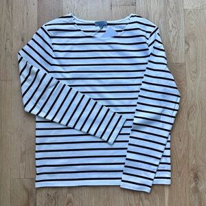 COS Sweater. Black Stripe / Off-White sweater. Size: L